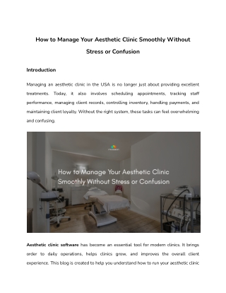 How to Manage Your Aesthetic Clinic Smoothly Without Stress or Confusion