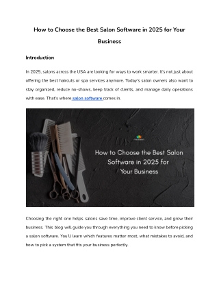 How to Choose the Best Salon Software in 2025 for Your Business