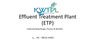 Kelvin (KWTPL) Effluent Treatment Plants