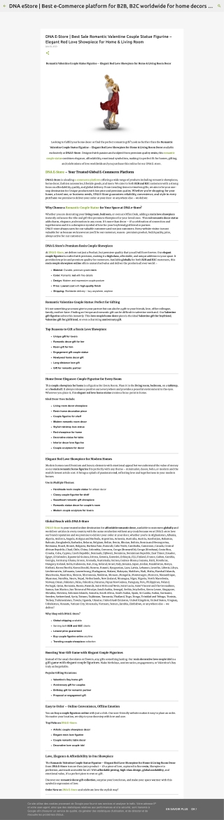 DNA E-Store  Best Sale Romantic Valentine Couple Statue Figurine – Elegant Red Love Showpiece for Home & Living Room