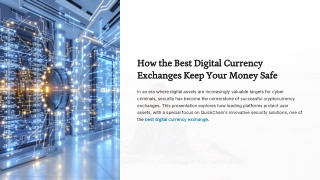 How the Best Digital Currency Exchanges Keep Your Money Safe