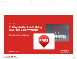 15 Ways to Get Leads Using Your Free Seller Website