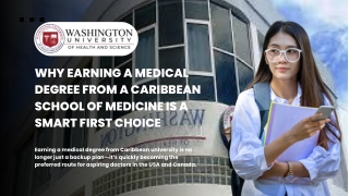 Why Earning a Medical Degree from a Caribbean School of Medicine Is a Smart First Choice