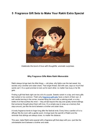 5  Fragrance Gift Sets to Make Your Rakhi Extra Special