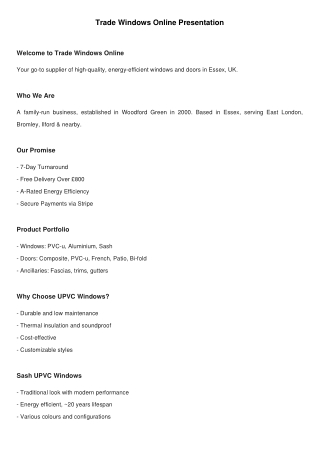 UK Trade Supplies Ltd