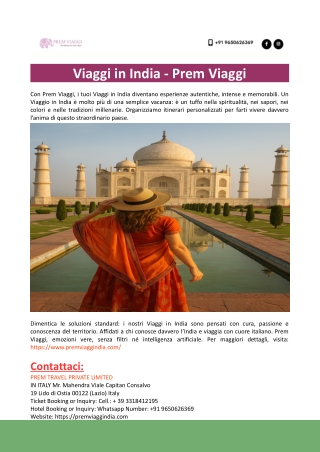 Viaggi in India