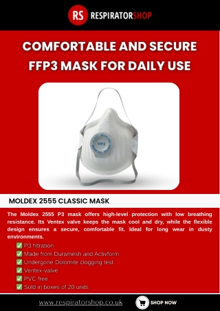 Comfortable and Secure FFP3 Mask for Daily Use