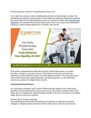 Posture Awareness_ Tips from a Physiotherapist Close to You