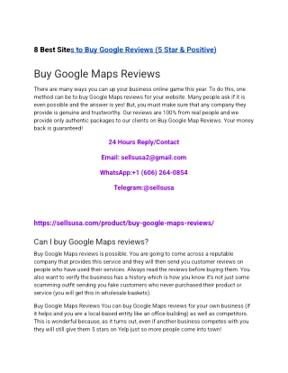 8 Best Sites to Buy Google Reviews (5 Star & Positive)