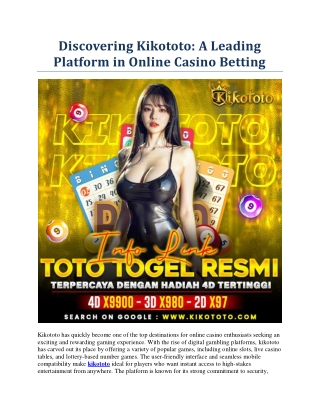 Discovering Kikototo