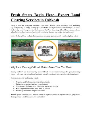 AreaExcavatingLandImprovement PDF