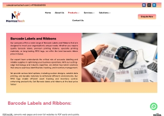 Best Barcode Ribbon Price in Dubai - Mantaz technologies