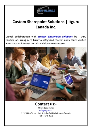 Custom Sharepoint Solutions | Itguru Canada Inc.