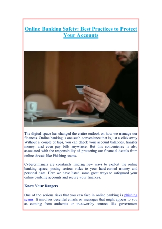 Online Banking Safety Best Practices to Protect Your Accounts