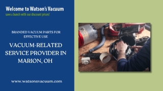 Branded Vacuum Parts for Effective Use | Vacuum-Related Service Provider in Mari