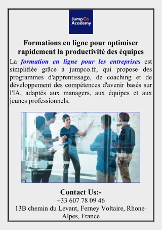 Formations en ligne pour optimiser rapidement la productivité des équipes