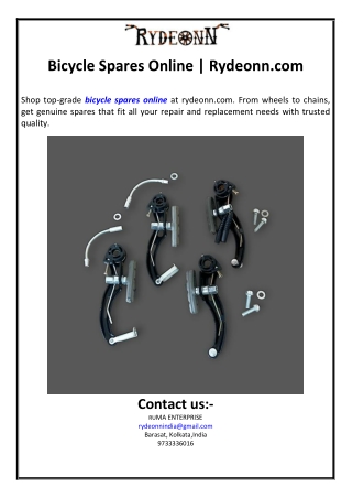 Bicycle Spares Online | Rydeonn.com