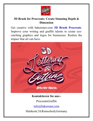 3D Brush for Procreate Create Stunning Depth & Dimension