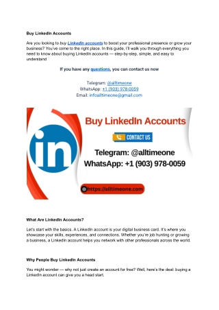 Buy LinkedIn Accounts