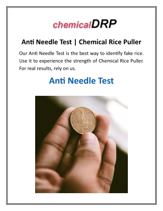 Anti Needle Test