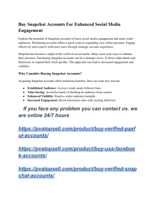 Buy Snapchat Accounts For Enhanced Social Media Engagement (2)
