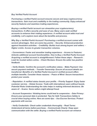 Buy Verified Paxful Account