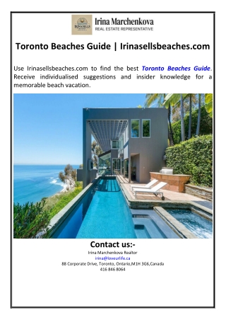 Toronto Beaches Guide | Irinasellsbeaches.com