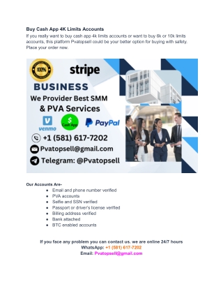 Buy Cash App 4K Limits Accounts