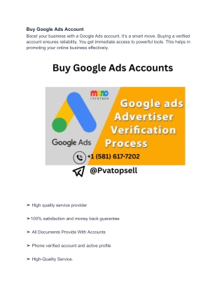 Buy Google Ads Account