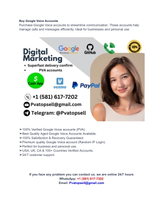 Buy Google Voice Accounts