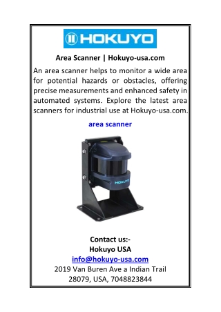 Area Scanner Hokuyo-usa.com