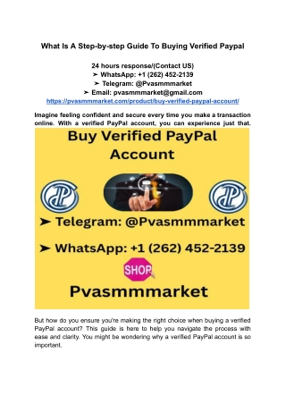 What Is A Step-by-step Guide To Buying Verified Paypal
