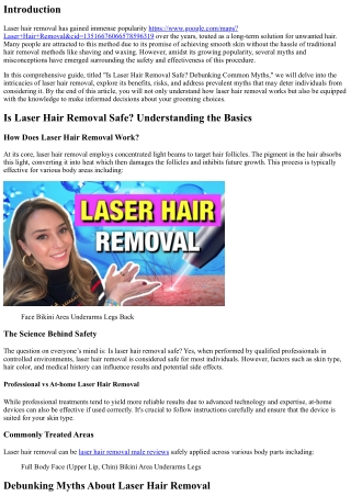 Is Laser Hair Removal Safe? Debunking Common Myths