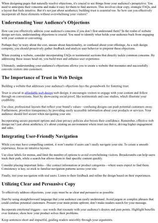 Designing Pages That Resolve Objections Naturally