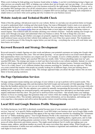 What Should Be Included in Your SEO in Dallas Service Package?