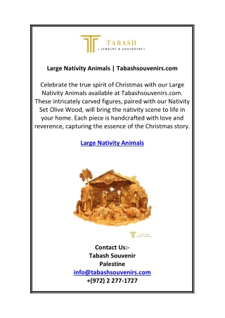 Large Nativity Animals | Tabashsouvenirs.com