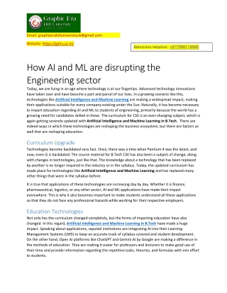 How AI and ML are disrupting the Engineering sector
