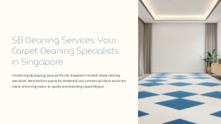 SB Cleaning Services: Your Carpet Cleaning Specialists in Singapore