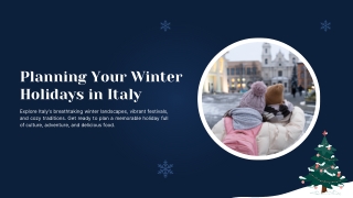Planning Your Winter Holidays in Italy
