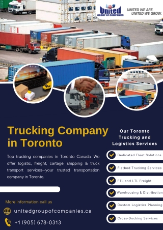 Best Trucking Company in Toronto – Freight & Logistics Experts