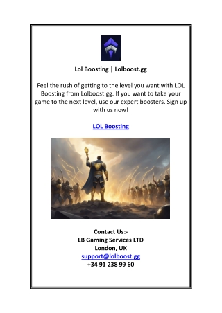 Lol Boosting | Lolboost.gg