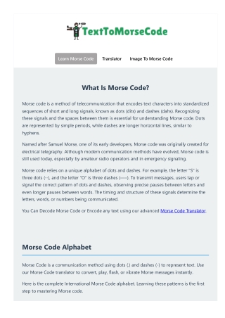 Morse Code