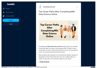 Top Career Paths After Completing MSc Data Science Online
