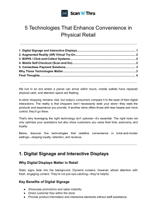 5 Technologies That Enhance Convenience in Physical Retail