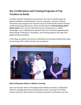 Key Certifications and Training Programs of Top Teachers in Noida (1)