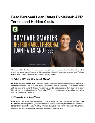 Best Personal Loan Rates Explained_ APR, Terms, and Hidden Costs