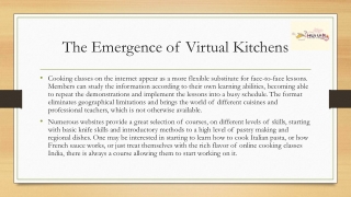 The Emergence of Virtual Kitchens