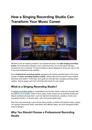 What Is a Music Production Studio and Why Do You Need One
