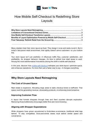 How Mobile Self-Checkout Is Redefining Store Layouts