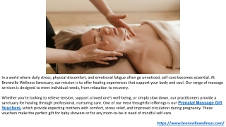 Enhance with Relaxing Deep Tissue Massage Gift Certificates at Bronxville.PPTX